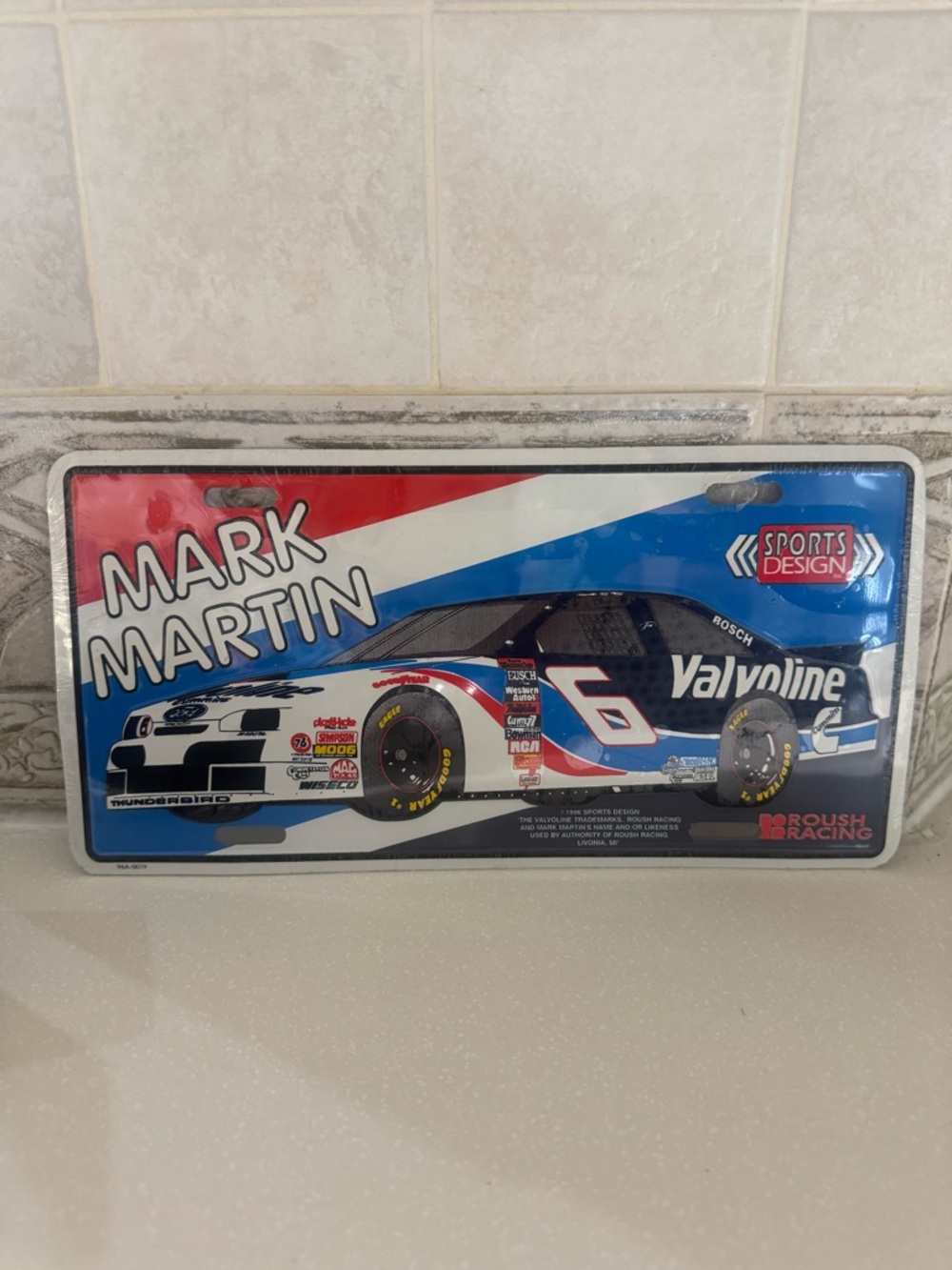 Mark Martin #6 Valvoline Racing metal License Plate Wall Sign Blue New-sealed